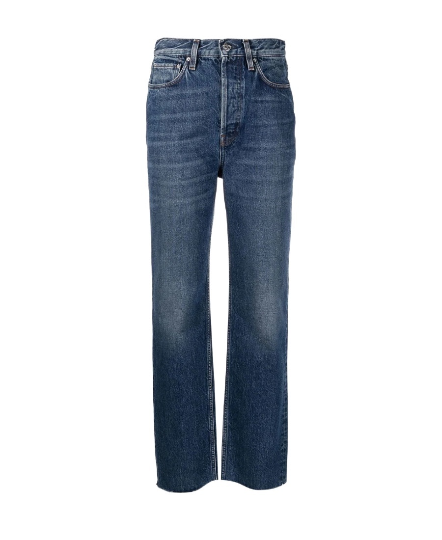 Totême Cropped Straight-leg Jeans In Blue
