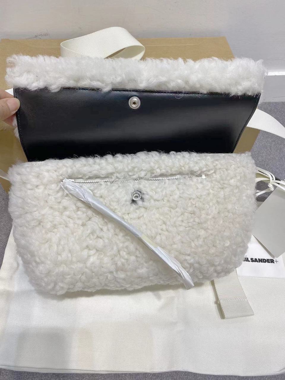 Jil Sander Utility Shoulder Bag In Gray