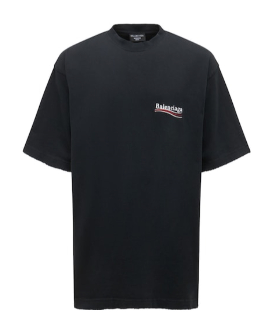 Balenciaga Black Logo Short-sleeved T-shirt