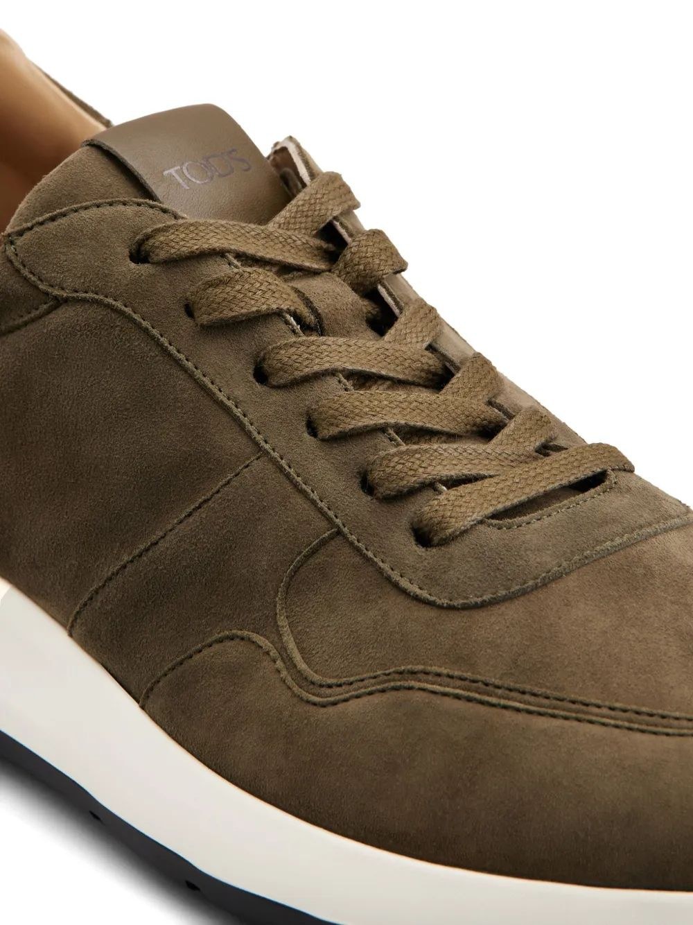 Tod's Round Toe Low-top Sneakers In Green