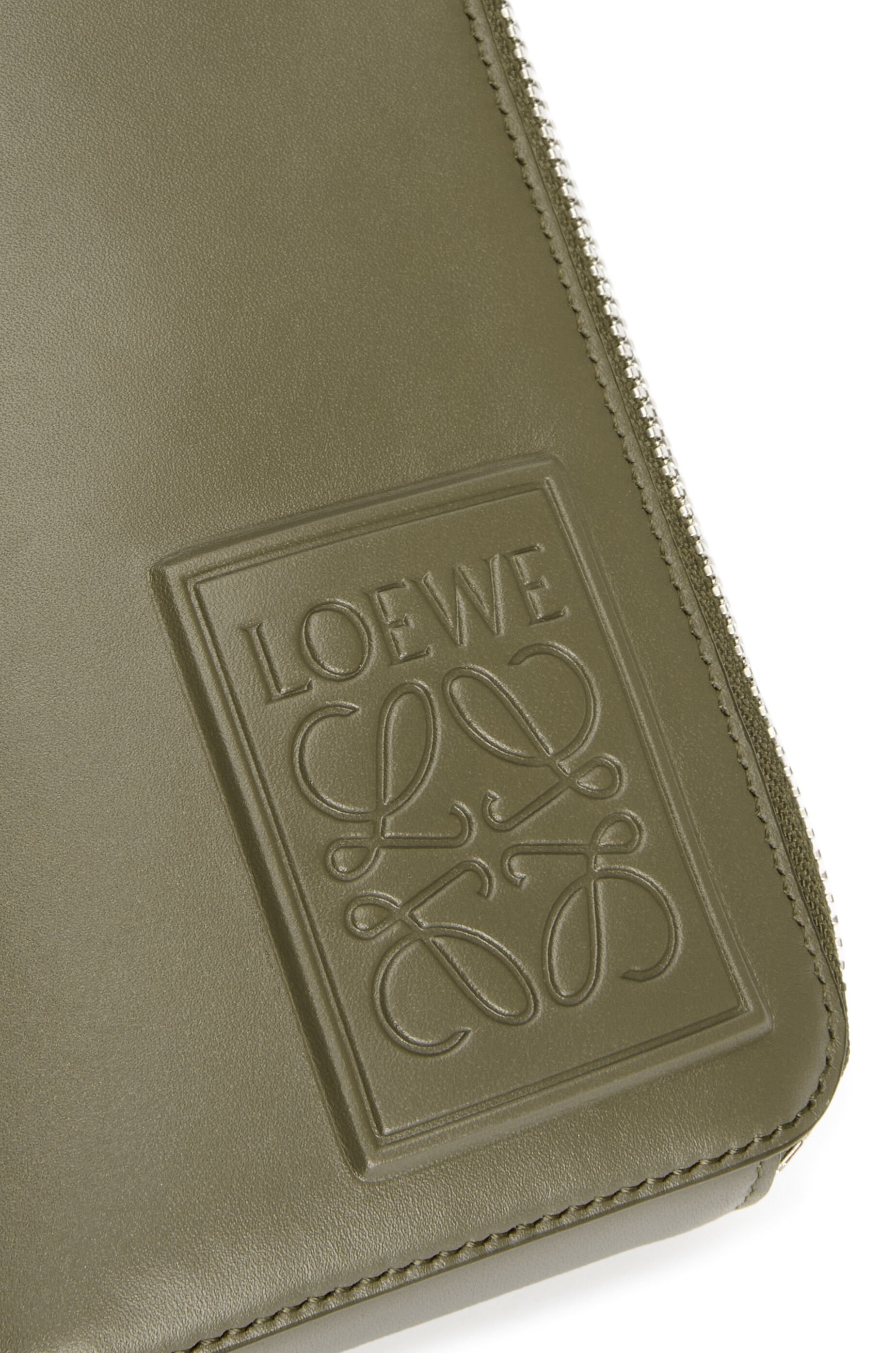 Loewe Satin Vertical Shoulder Bag In Green
