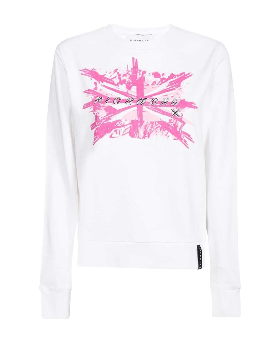 John Richmond Long-sleeved Sweater In White