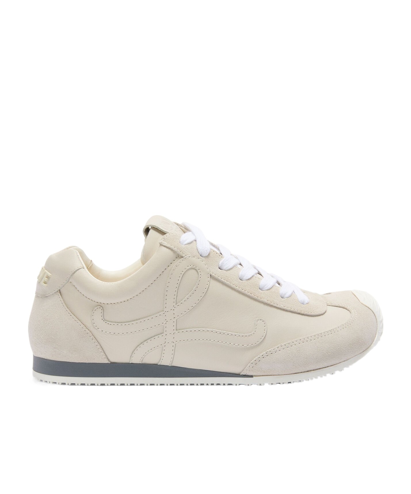 Loewe Ballet Runner Leather And Suede Sneakers In White