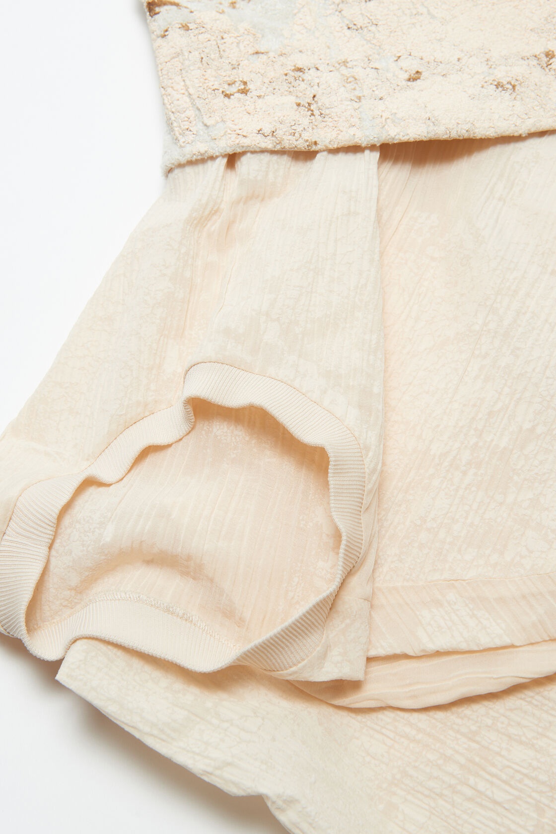 Acne Studios Printed Cotton-blend Minidress In Nude