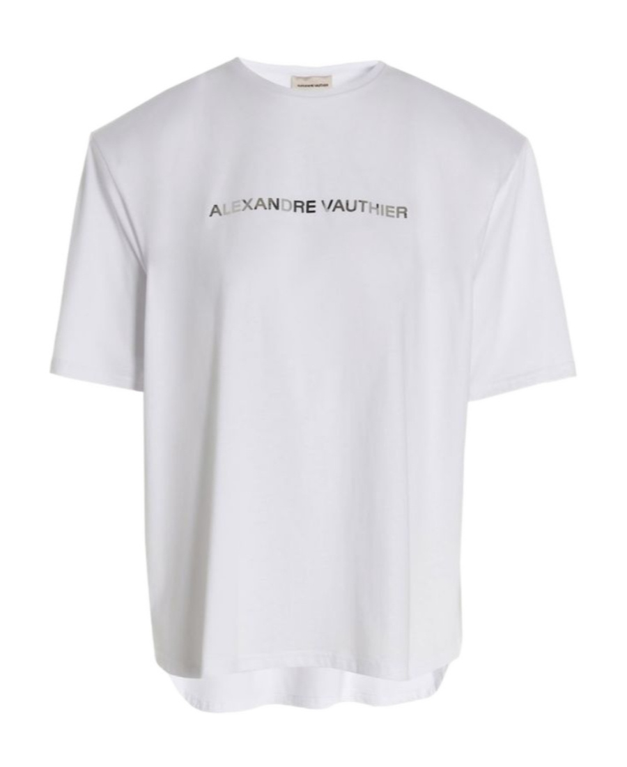 Alexandre Vauthier Logo Printed Crewneck T-shirt In White