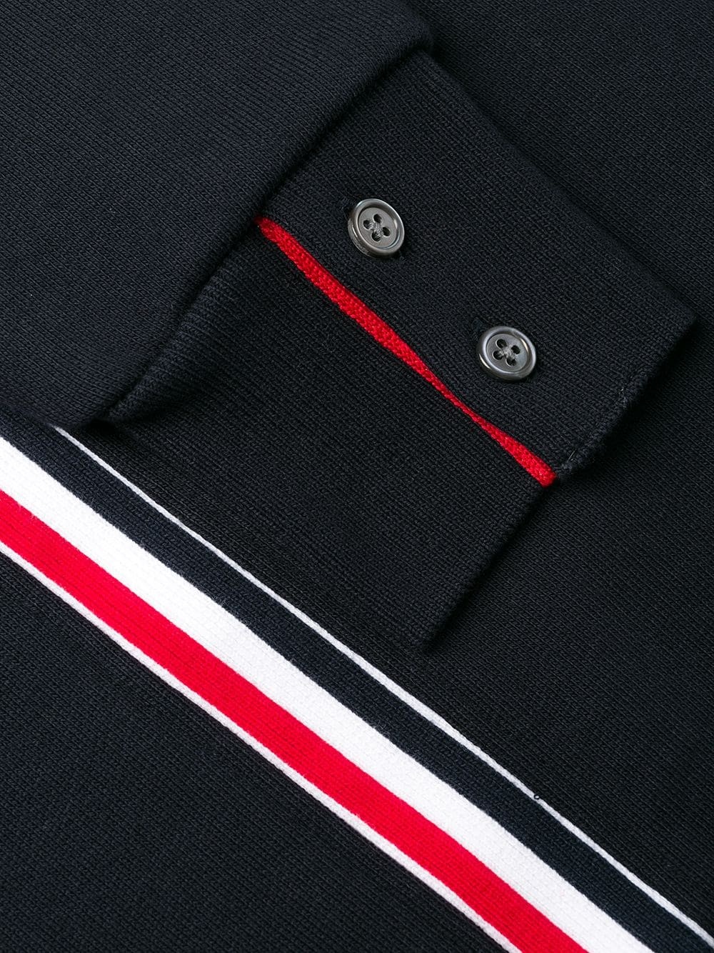THOM BROWNE THOM BROWNE RWB-STRIPED CREWNECK SWEATSHIRT