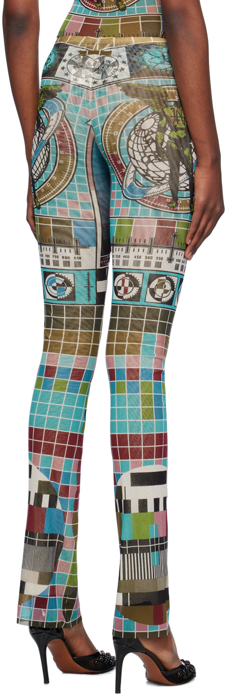 Jean Paul Gaultier Multicolor Printed Casual Pants In Multi