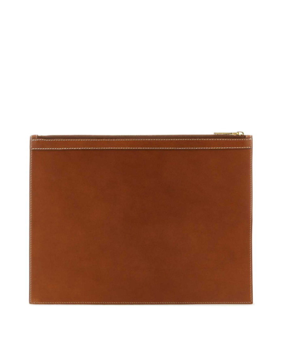 Thom Browne Brown Leather Document Case In Brown