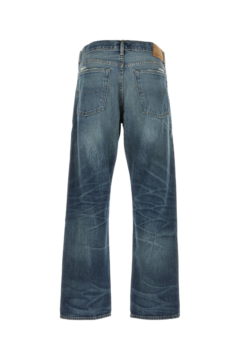 Polo Ralph Lauren Distressed Five-pocket Denim Trousers In Blue