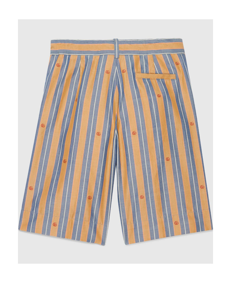GUCCI GUCCI KIDS OXFORD STRIPED SHORTS