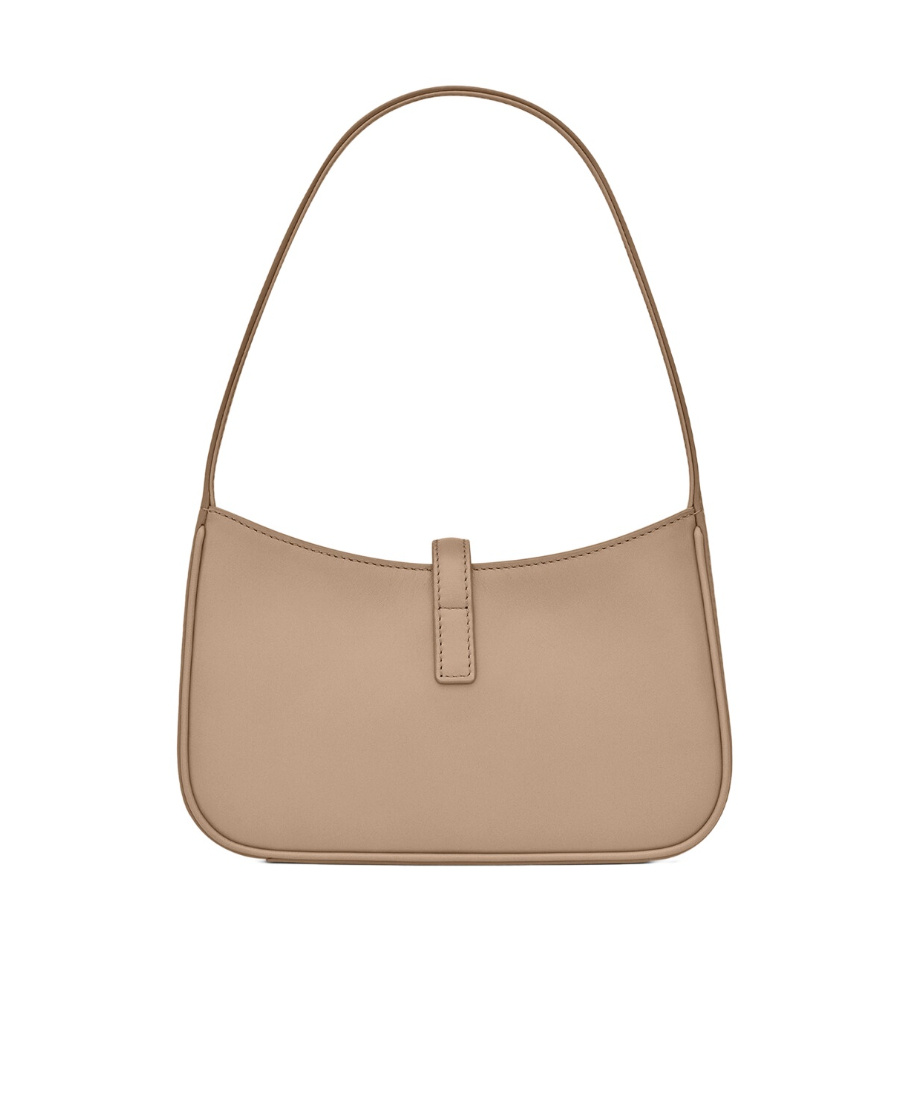 Saint Laurent Le 5 À 7 Mini In Shiny Leather In Nude
