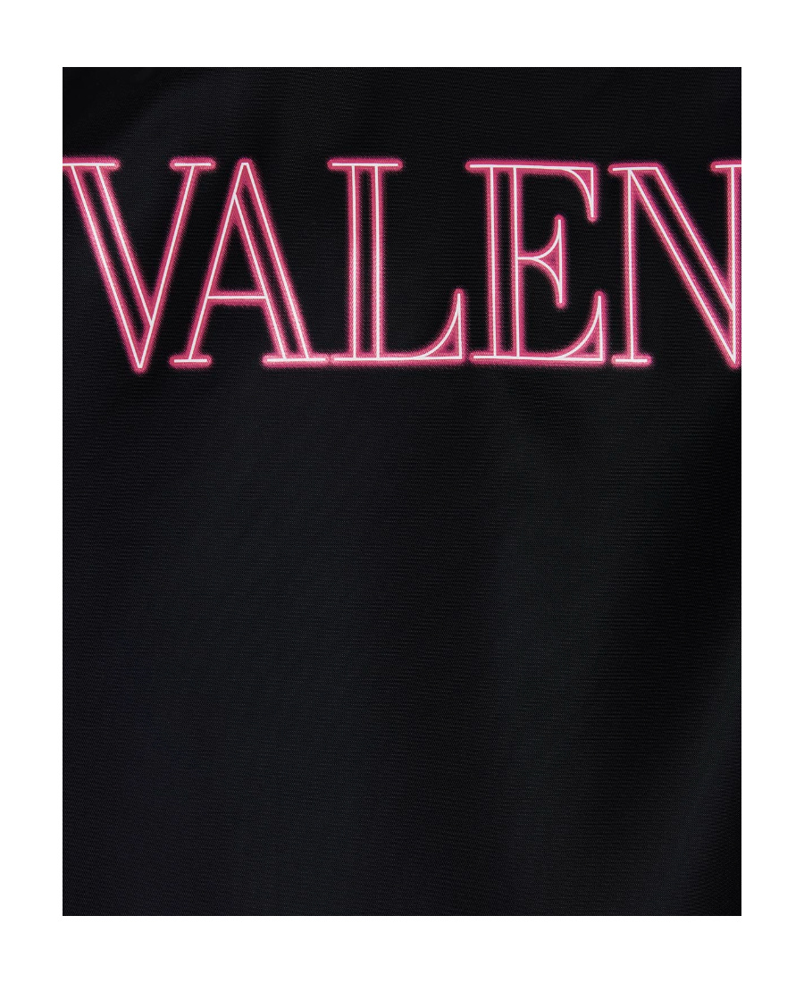 Valentino Nylon Jacket With Toile Iconographe Print In Black