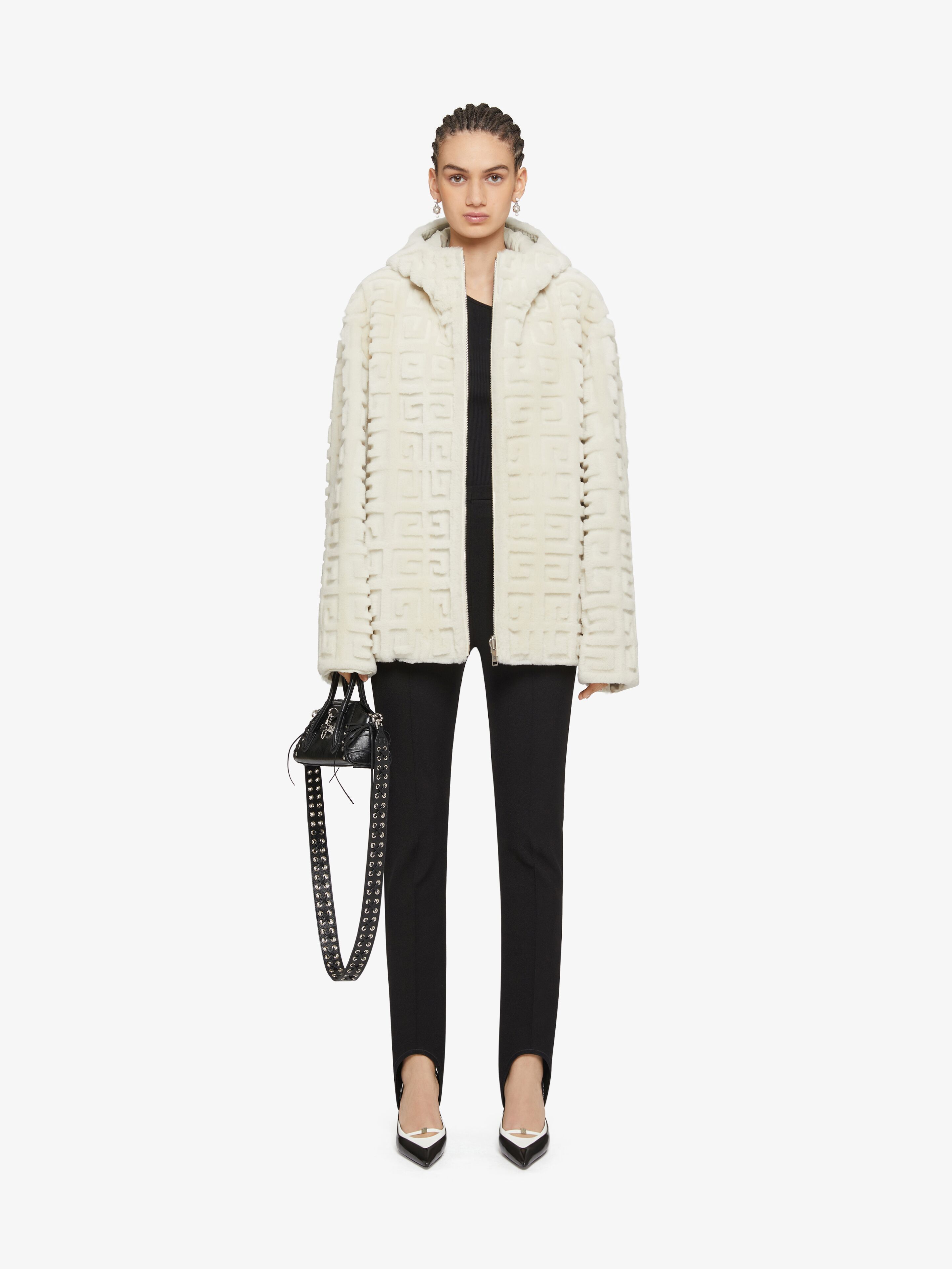 Givenchy Reversible Hooded Jacket In 4g Fur