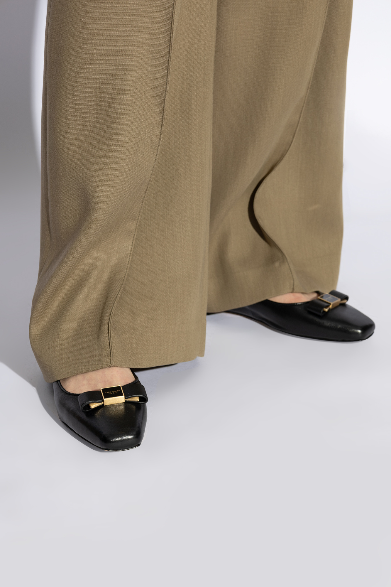 Shop Kate Spade Bowdie Ballet Flats In Black