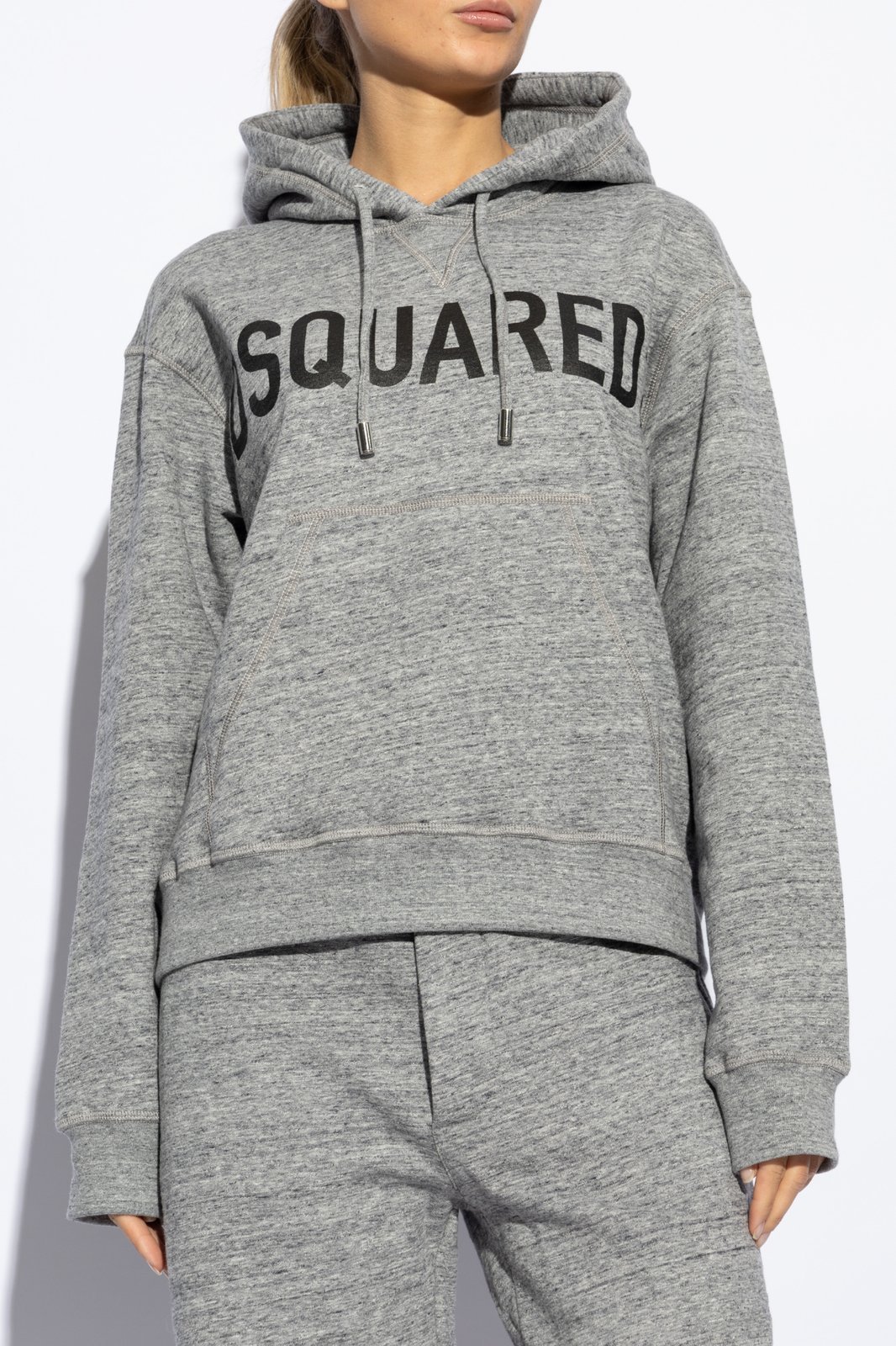 Dsquared2 Dsquared Melange Grey Cotton Sweatshirt In Gray