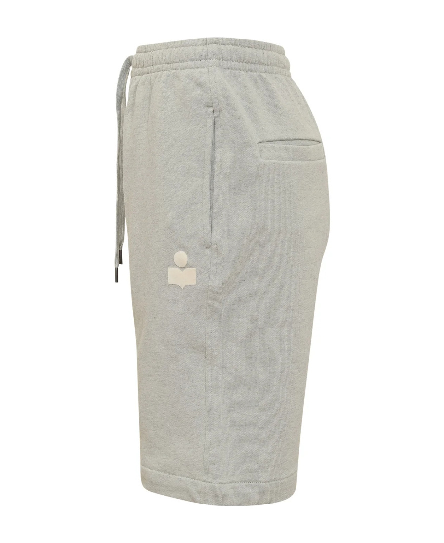 Isabel Marant Logo Drawstring Shorts In Gray