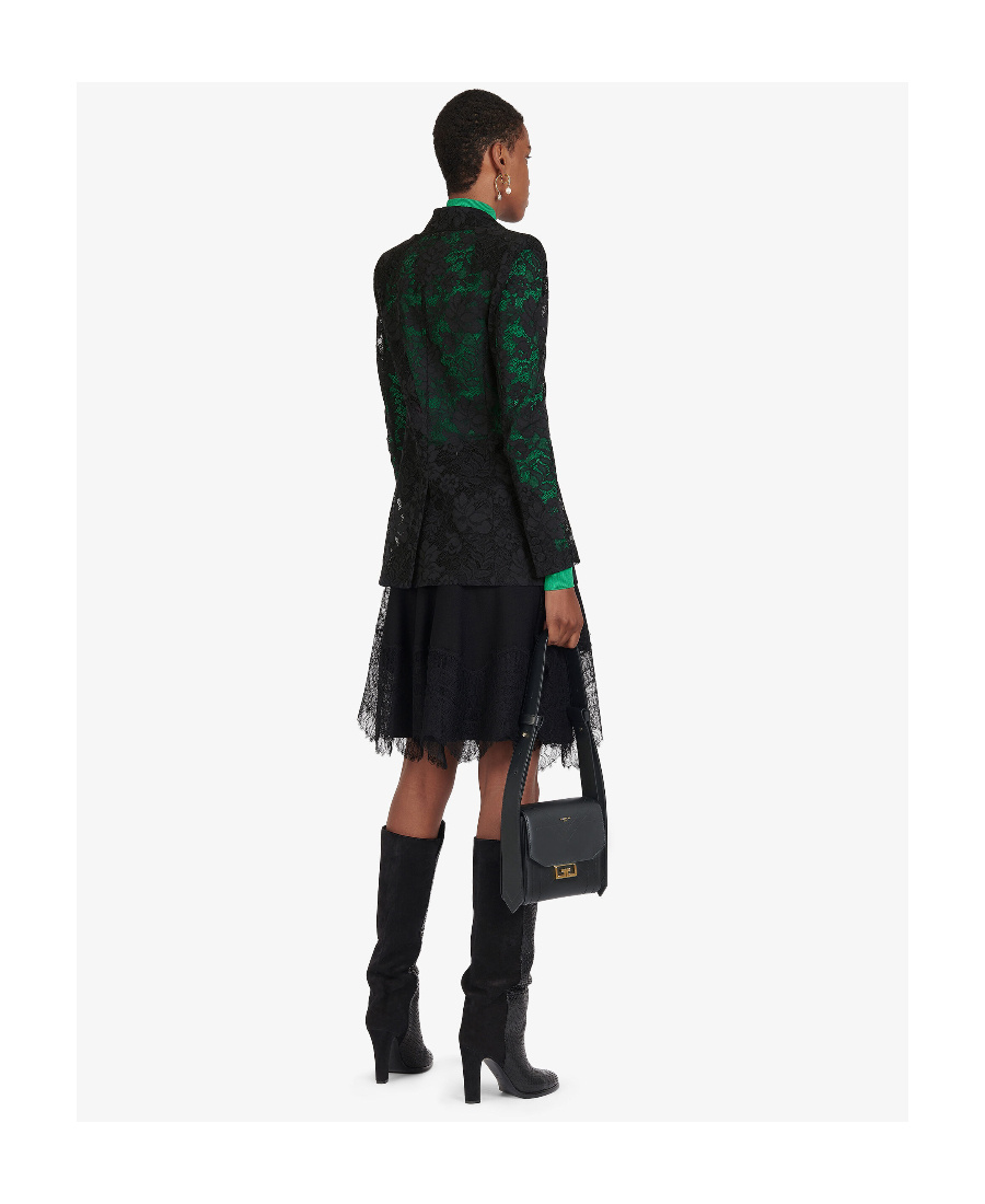Givenchy Double-breasted Jacket In Lace In Black
