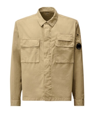 C.p. Company Gabardine Practical Lens Shirt In Nude