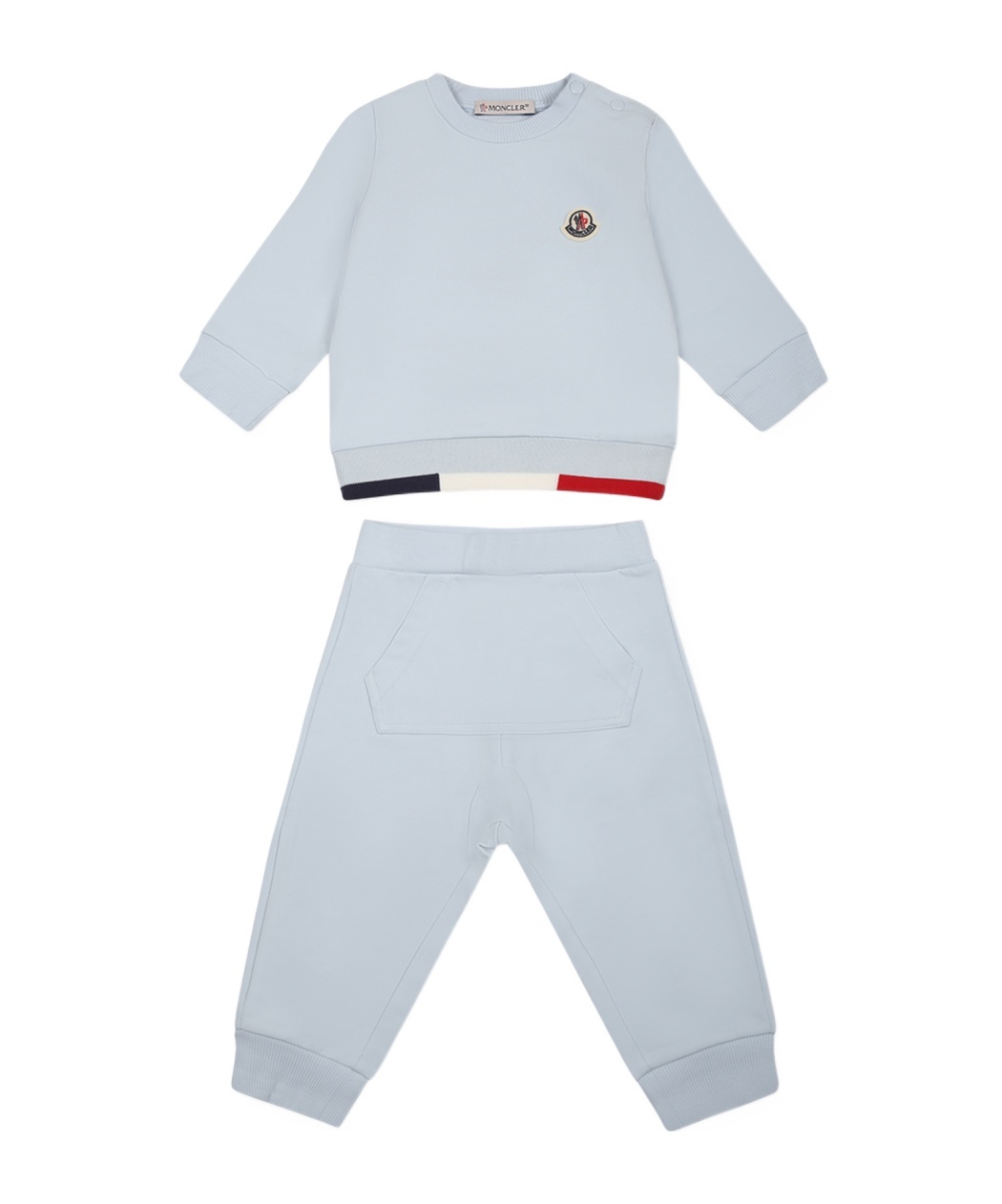 Moncler Enfant Tricolor Trimmed Tracksuit Set In Blue