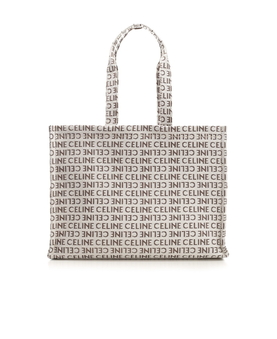 Celine Large Double Handle Shoulder Bag In White