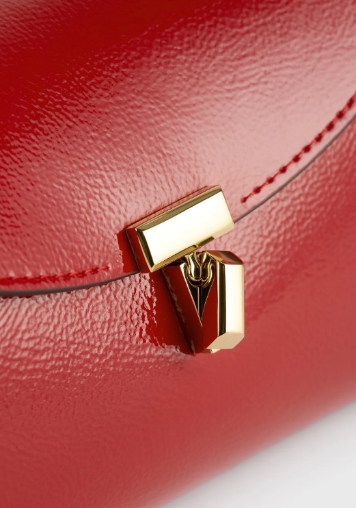 Totême T-lock Clutch Bag In Red