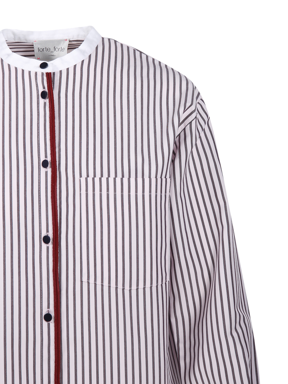 Shop Forte Forte Striped Collar Shirt