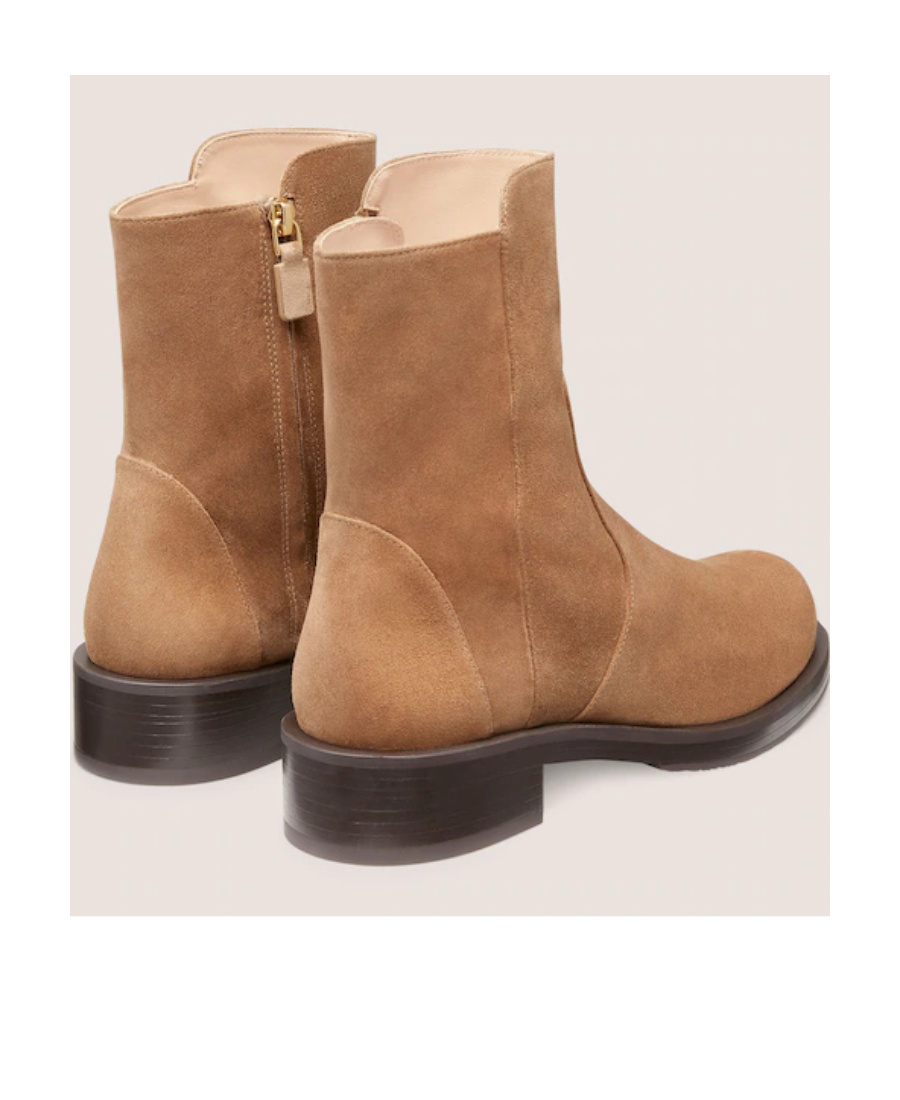 Stuart Weitzman Zipper Boots In Brown