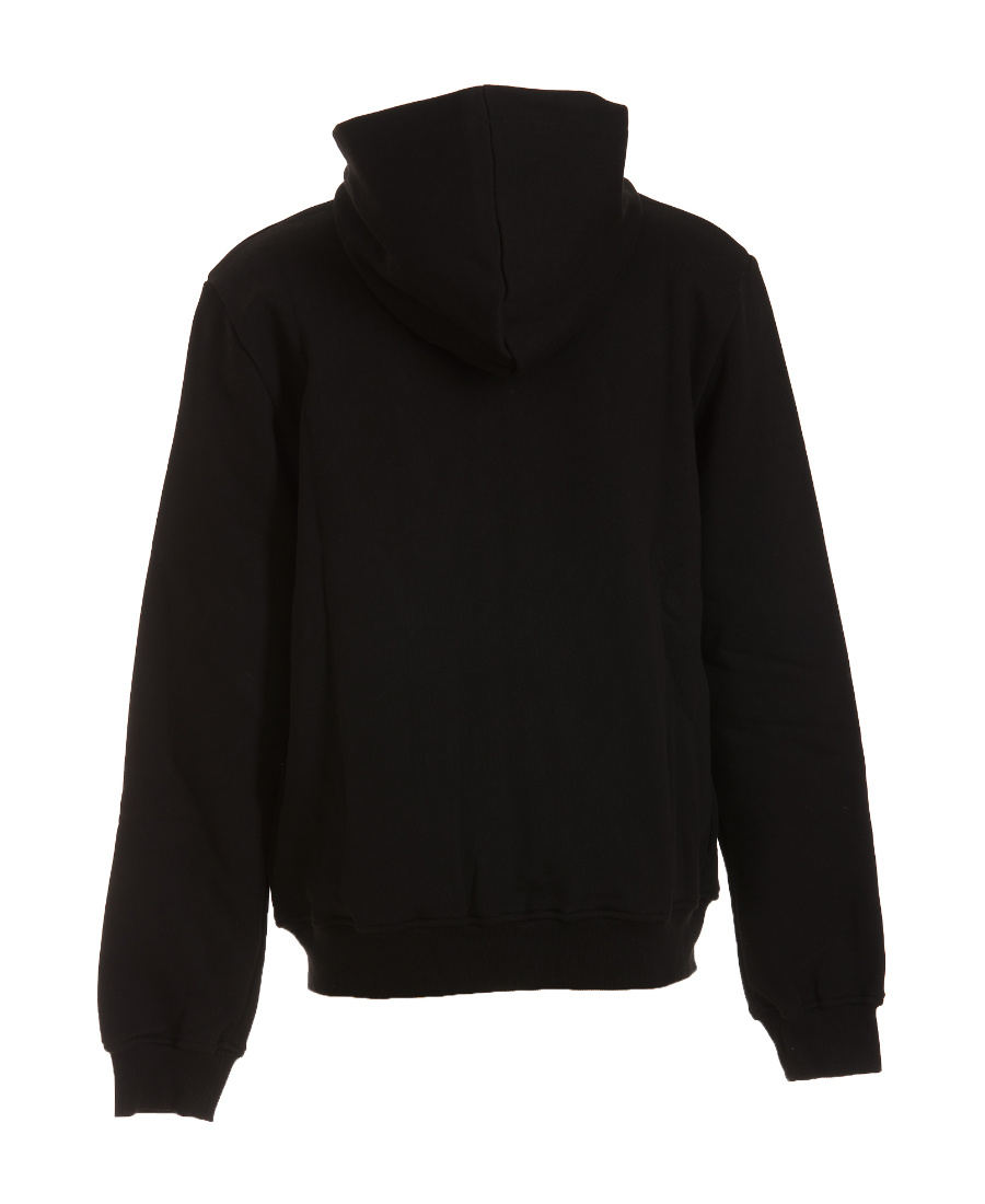 Shop Giuseppe Zanotti Lr-17 Embroidered-logo Zip Hoodie In Black