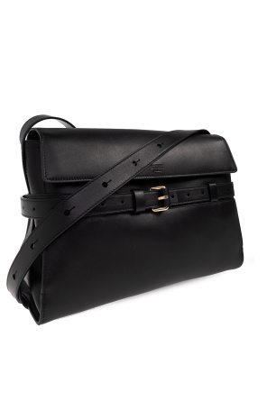 Moschino Flap Shoulder Bag In Black