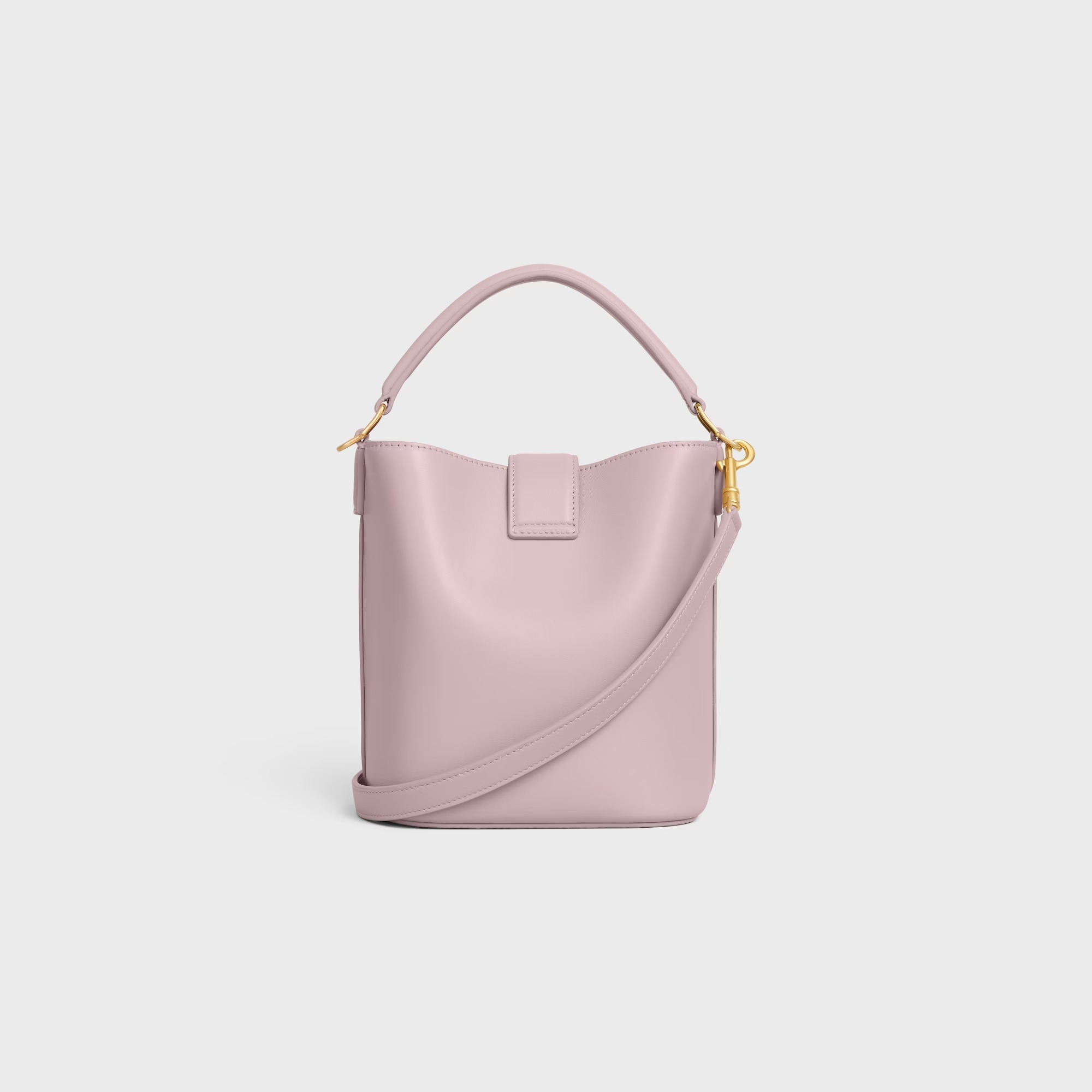 Celine Small Bucket Louise In Smooth Calfskin In Pink