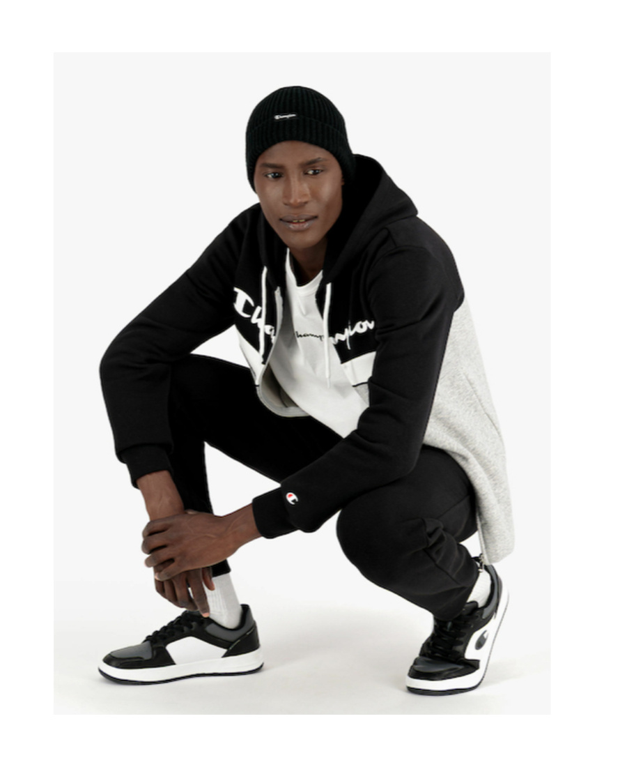 Champion Logo Details Sports Suit In Black