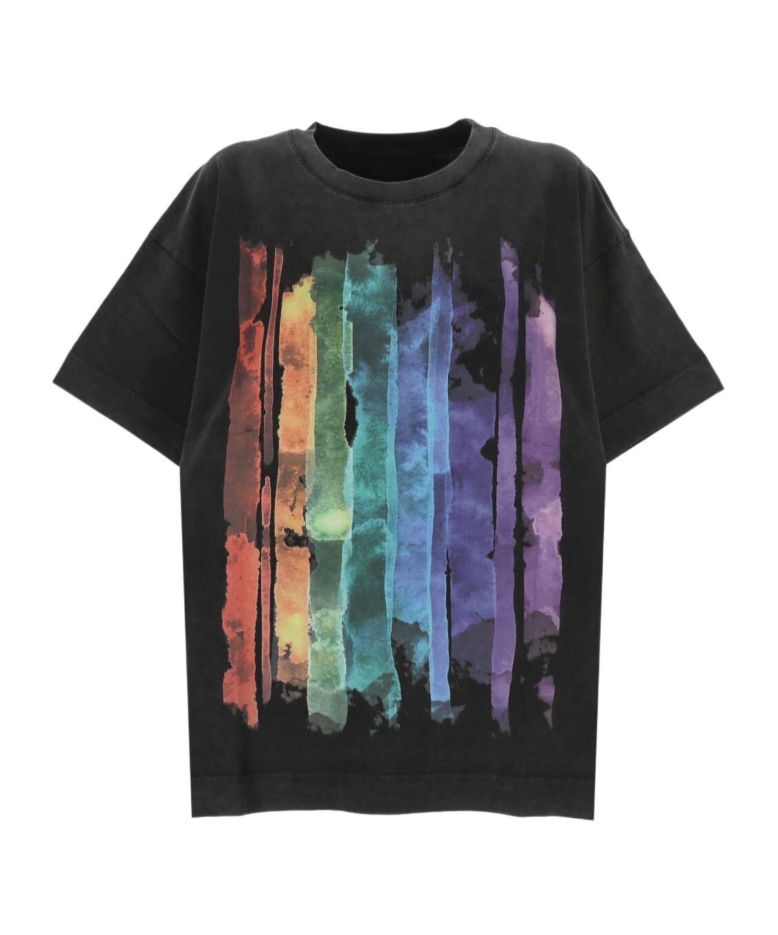 Givenchy Cotton Crew Neck T-shirt With Graphic Print In Black