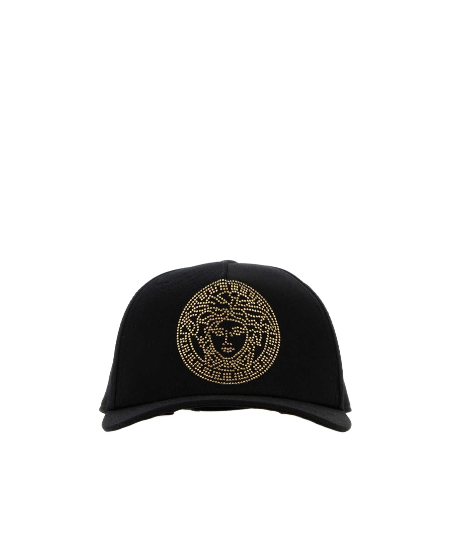 Versace Medusa Studded Cap In Black