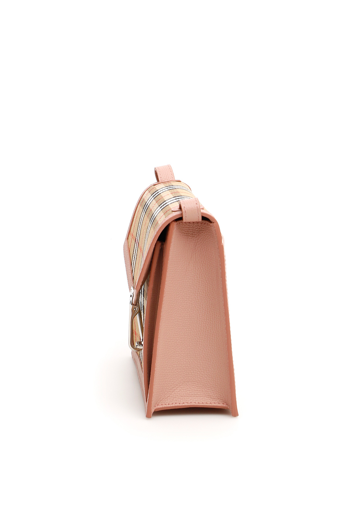 Burberry Small Checked Diagonal Backpack In Brown