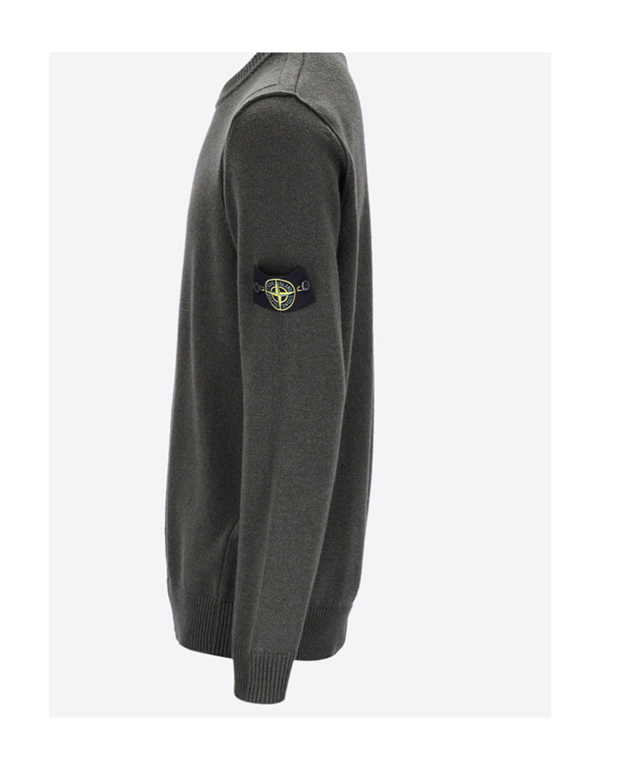 STONE ISLAND COMPASS PATCH FINE-KNIT SWEATSHIRT 