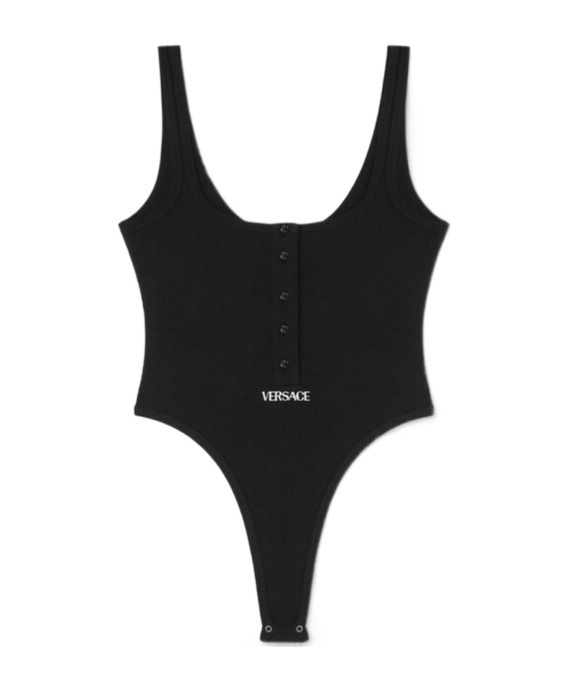 Versace Black Tops In Black