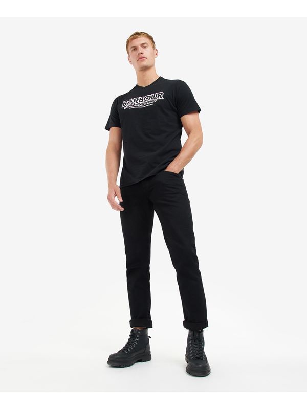Barbour Logo T-shirt In Black