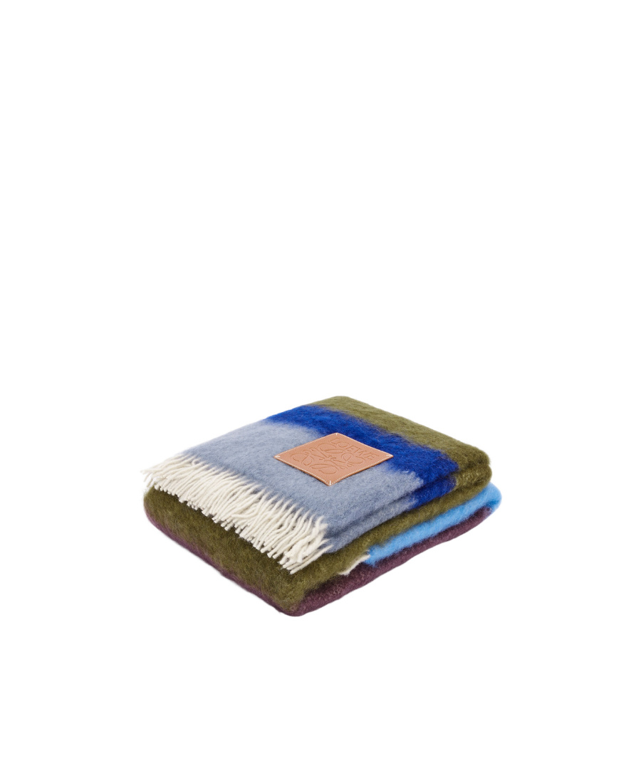 Loewe Striped Blanket In Blue