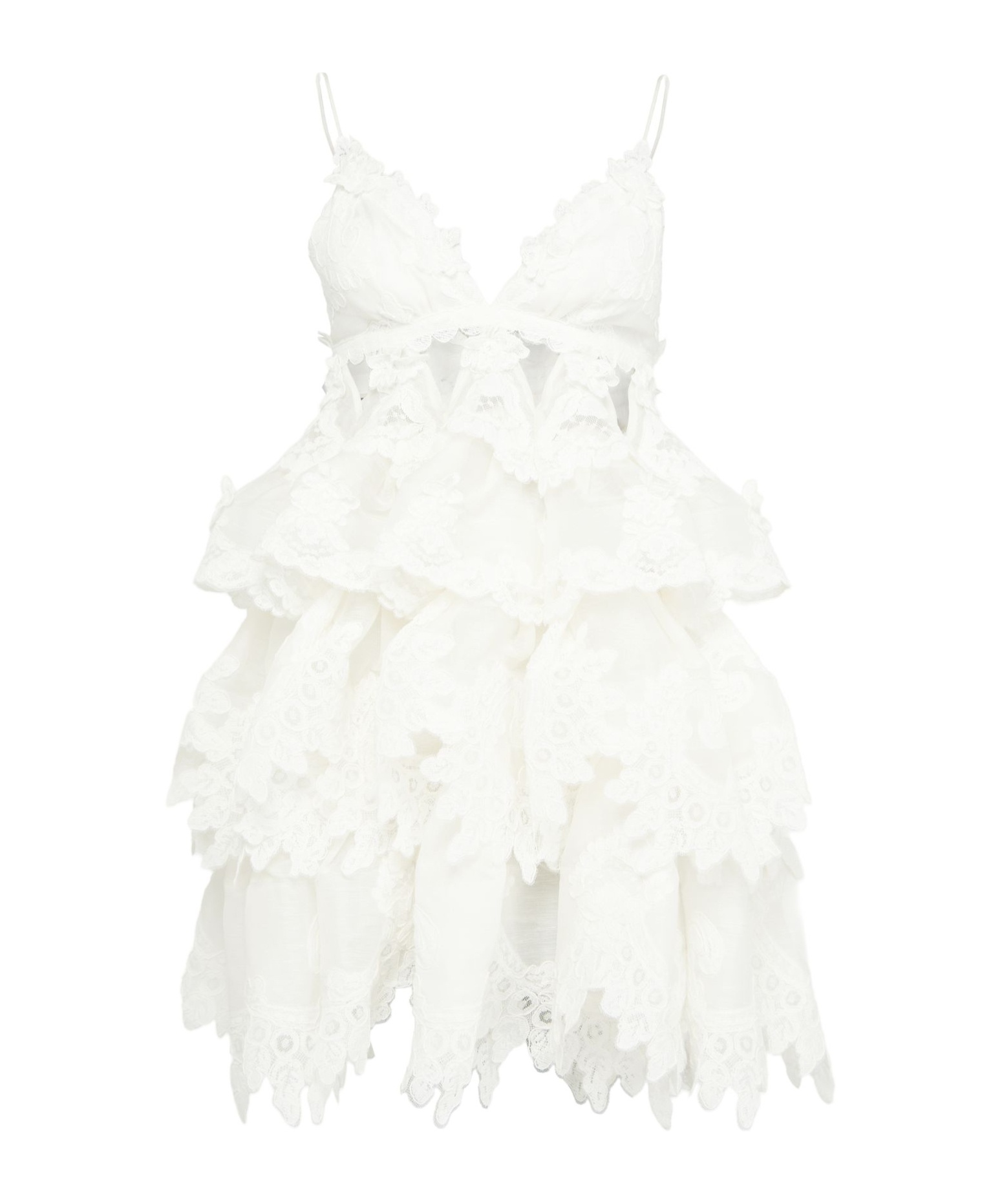 Zimmermann Crush Mini Dress In White