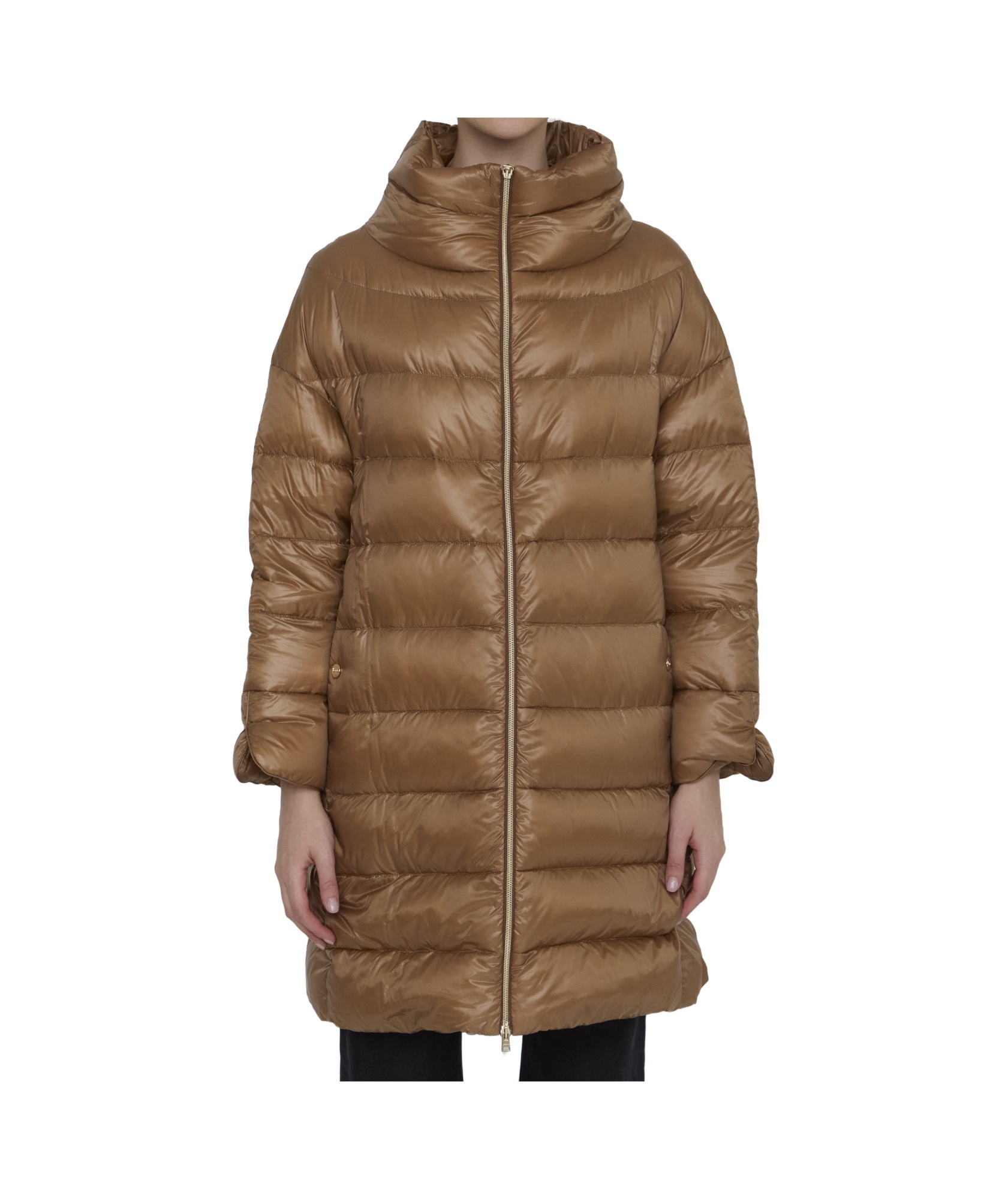 Herno Down Jacket In Nylon In Brown