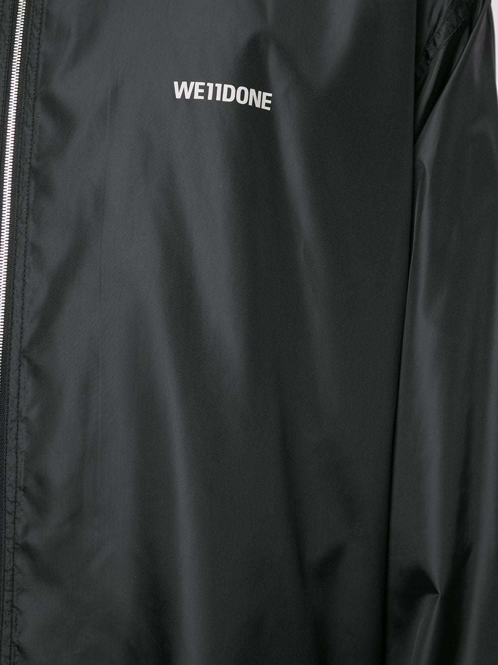 We11 Done Logo-print Hooded Jacket In Black
