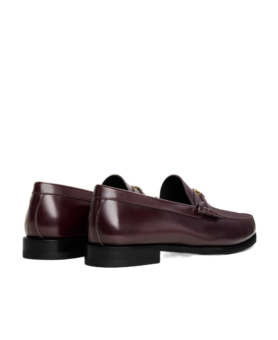 Celine Luco Triomphe Flat-soled Love Shoes In Red