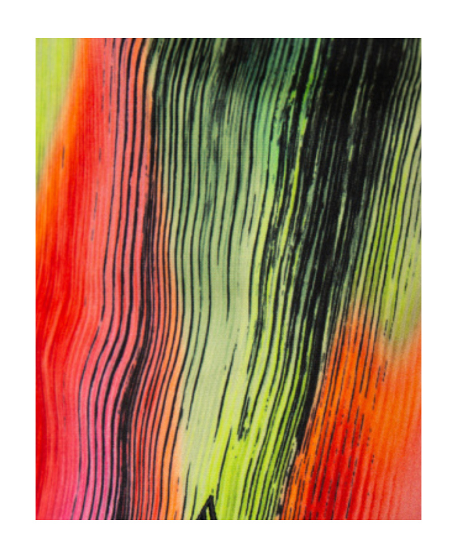 Attico Rainbow-print Short-sleeved T-shirt In Green