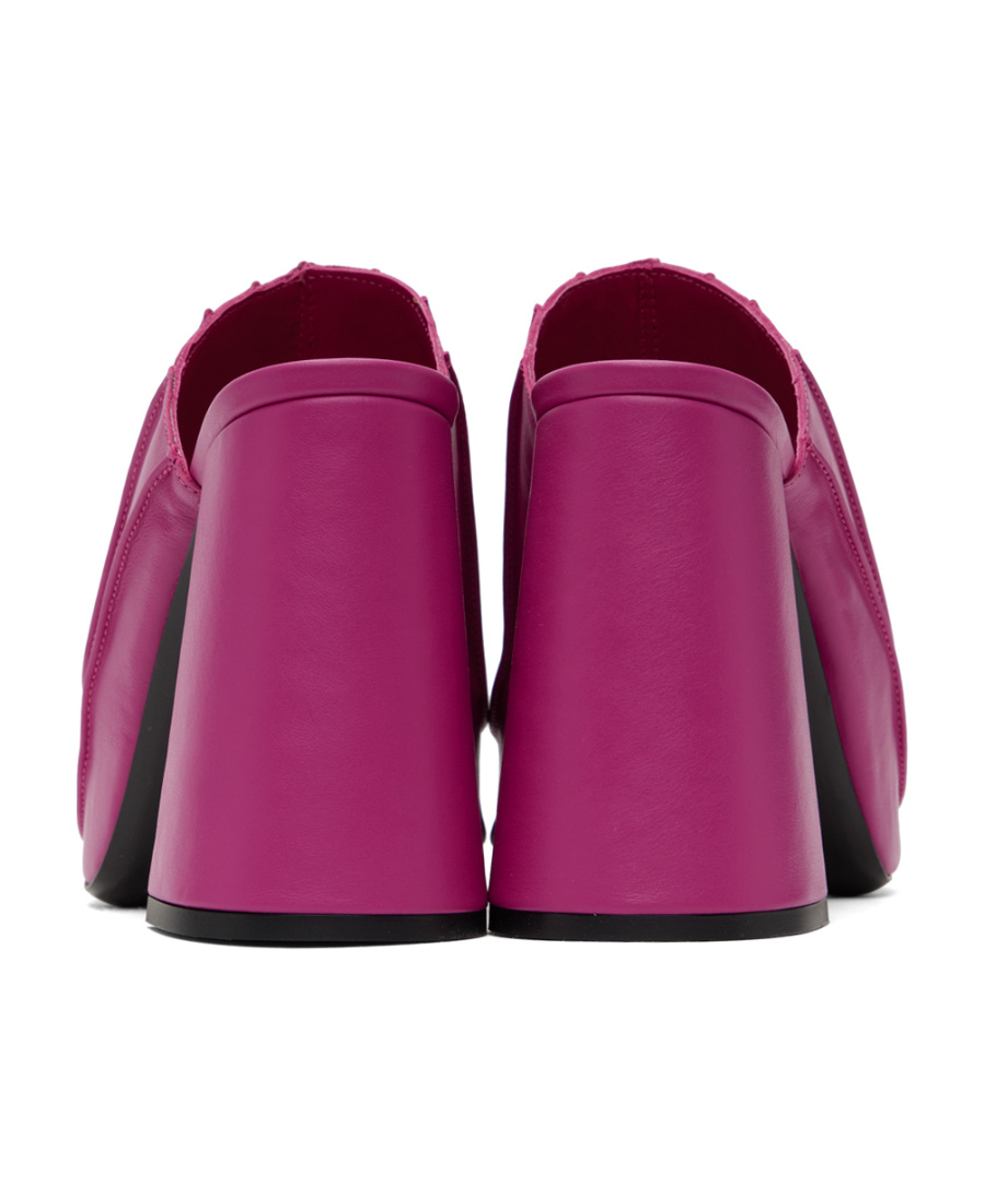 By Far Embossed High-heeled Sandals In Pink