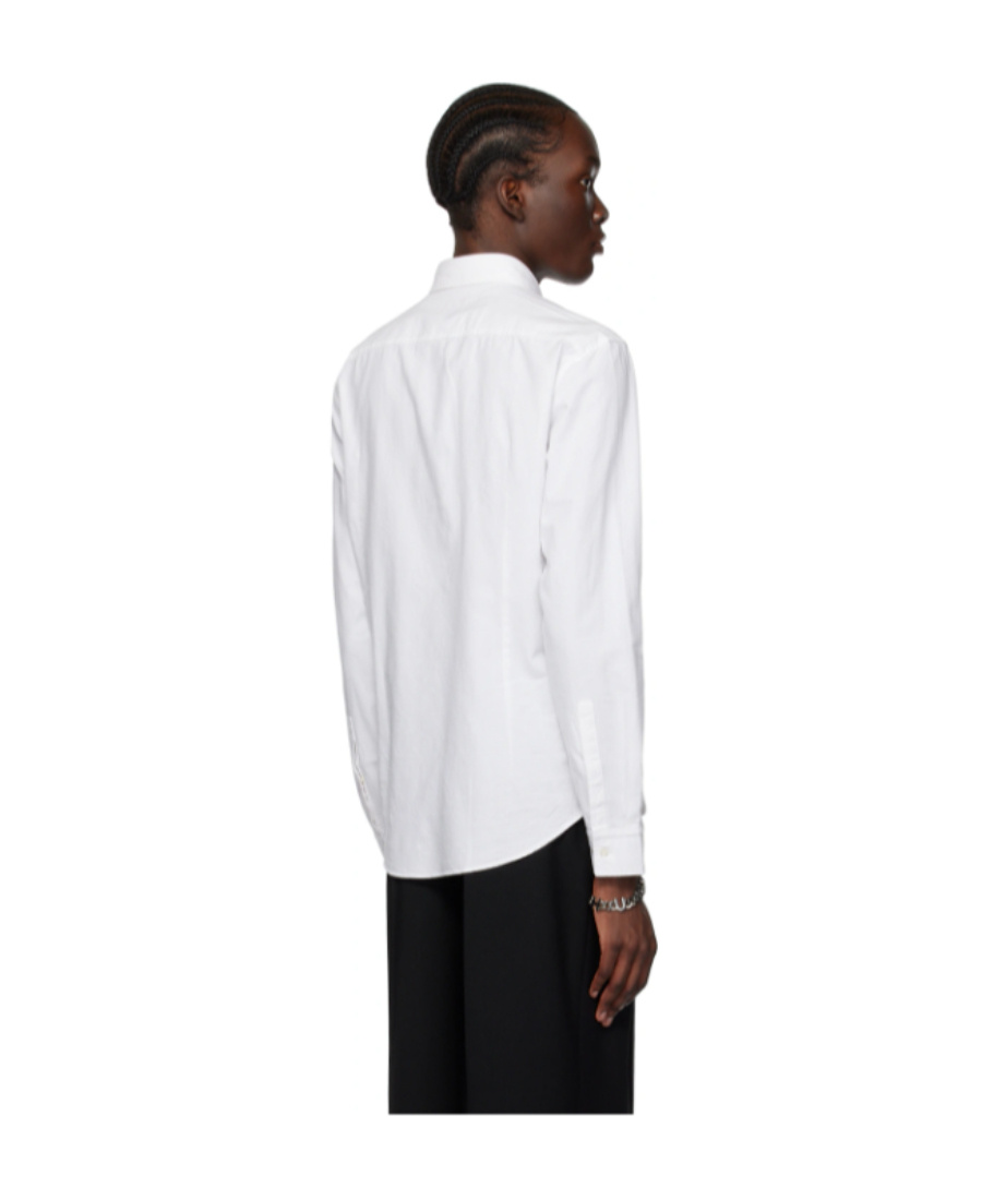 Hugo Boss Logo-appliqué Cotton Shirt In White