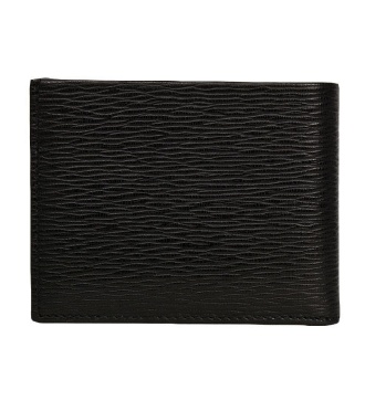 Ferragamo Revival Double Gancio Bicolor Wallet In Black