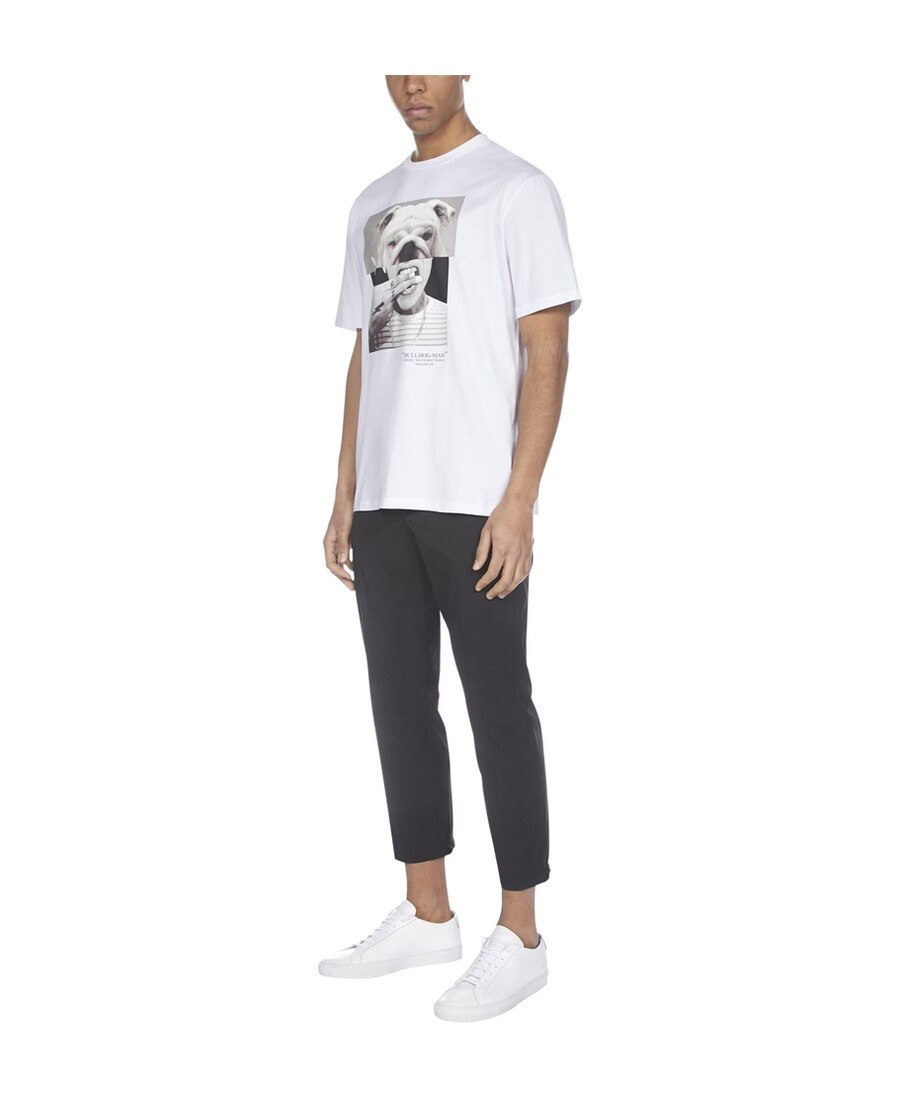Neil Barrett Printed T-shirt With Round Neck In White
