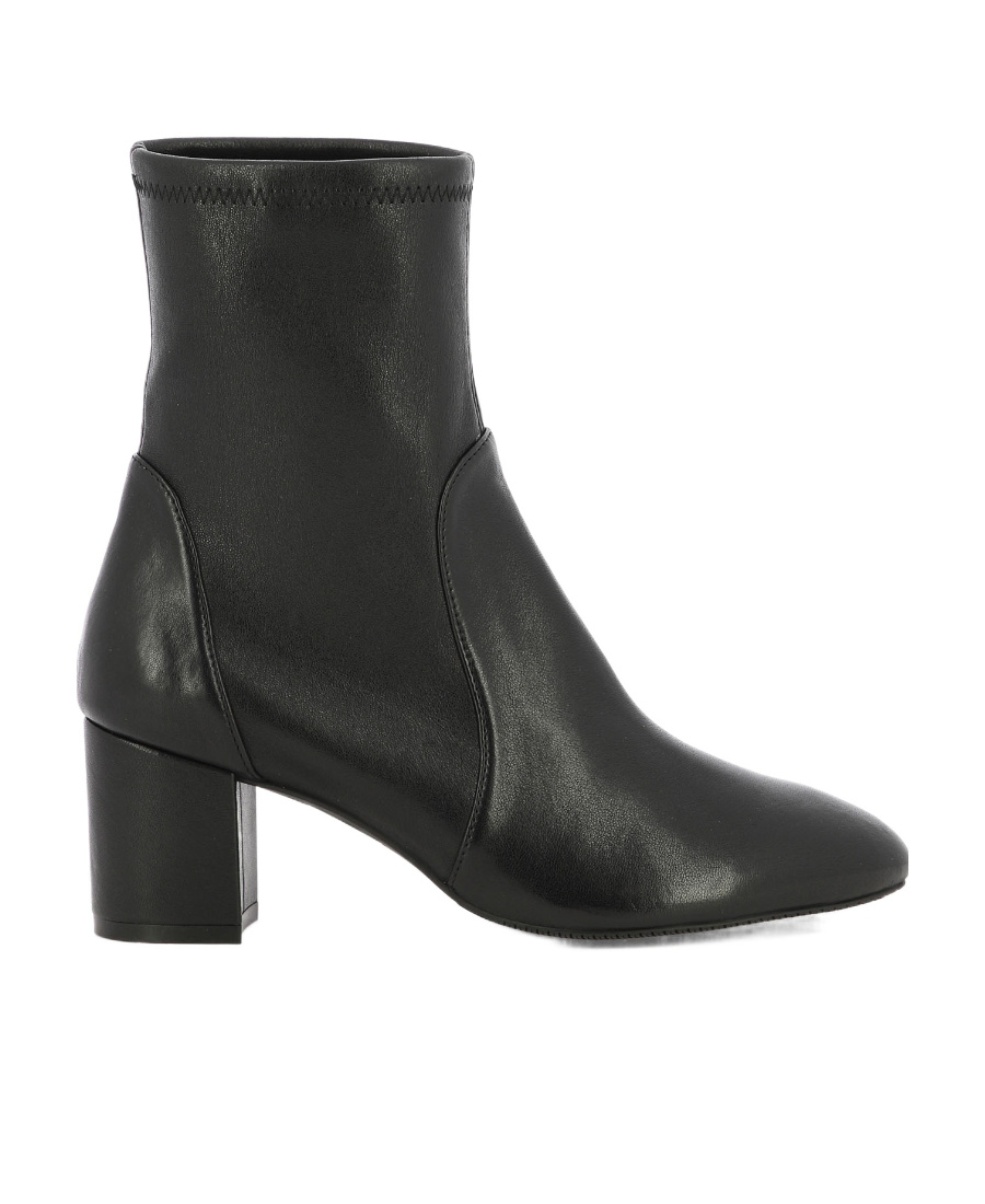 Stuart Weitzman Round-head Short Boots In Black