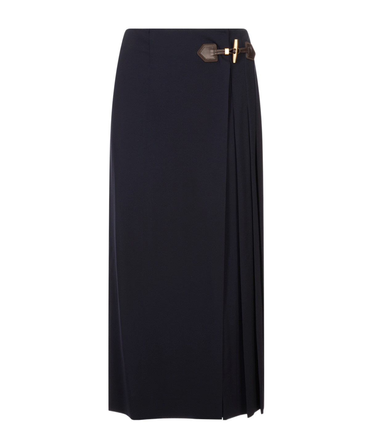 Moschino Midi Skirt With Toggle In Blue