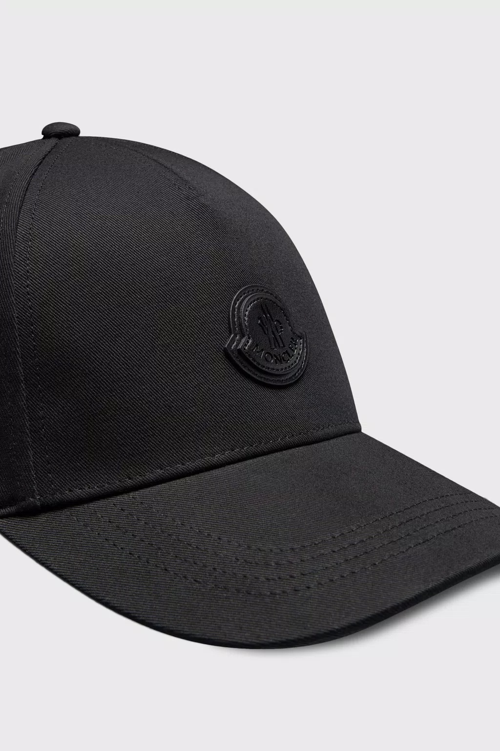 Shop Moncler Gabardine Baseball Cap In Black